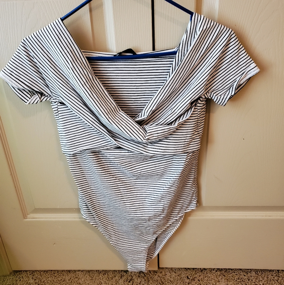 Striped bodysuit